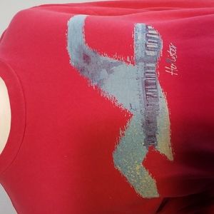 HOLLISTER SHIRT LONG SLEEVE Size S RED Bird Graphic T California